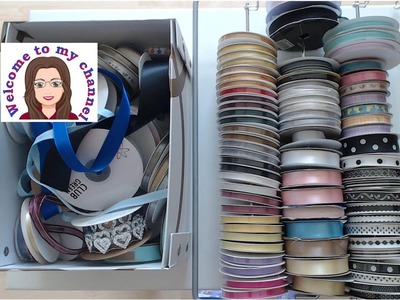 Ribbon Organizer. Use an old trouser holder for perfect compact ribbon store