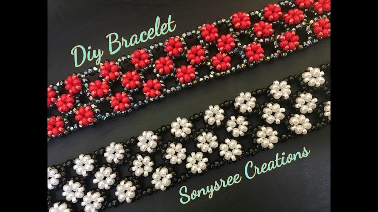 Right Angle Weave Embellished Bracelet ( Easy to Follow Tutorial) ????????❣️