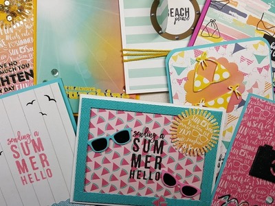 Simon Says Stamp July Card Kit: 8 Cards using Patterned Paper