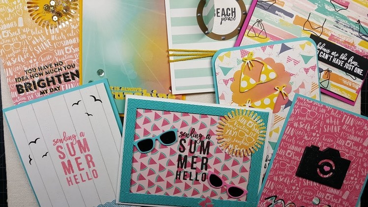 Simon Says Stamp July Card Kit: 8 Cards using Patterned Paper