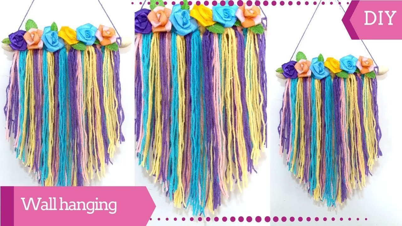 Simple And Easy Wall Hanging Craft Ideas For Kids Using Woolen Thread By Maya Kalista Simple And Easy Wall Hanging Craft Ideas For Kids Using Woolen Thread By Maya Kalista