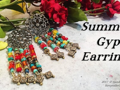 Summer Gyspy Earrings-Dangle Boho Jewelry Tutorial