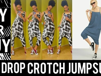 $11 DIY DROP CROTCH JUMPSUIT IN 20MIN | 10% DISCOUNT ON FABRICS | DIY CLOTHES