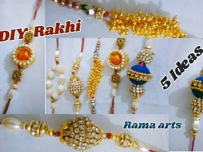 5 DIY  Rakhi ideas - Making of Rakhi with silk thread | jewellery tutorials