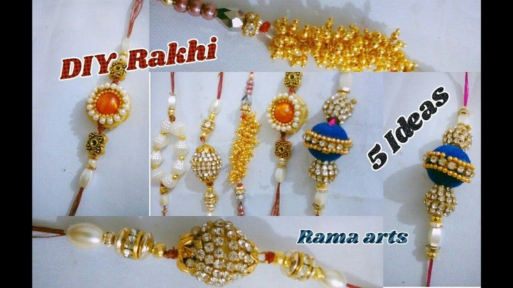5 DIY  Rakhi ideas - Making of Rakhi with silk thread | jewellery tutorials