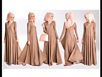 Abaya  ( बुर्का ) Complete Pattern  Drafting , Cutting  and Making | DIY | Yoke Style - Umbrella cut
