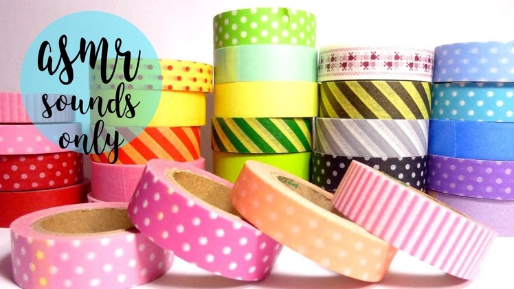 ASMR washi tape DIY sounds only: tingly tutorial for relaxation
