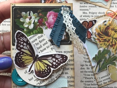 ATC Cards Using Old Book Pages -  DIY- Artist Trading Card Tutorial - YennyStorytale