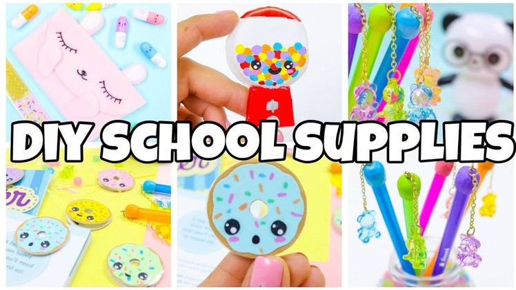 BACK TO SCHOOL SUPPLIES! Pencil case bookmarks gum ball machine diy-EASY DIY school supplies