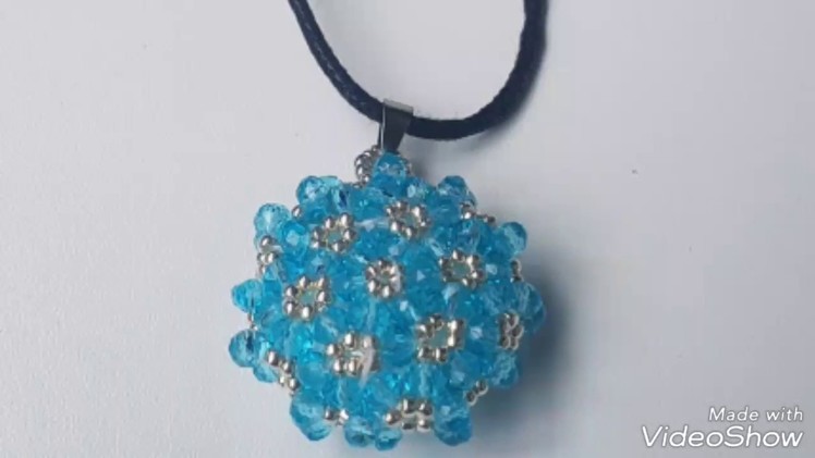 Beaded pendant free tutorial. pendentif perles.cevşen yapımı DIY