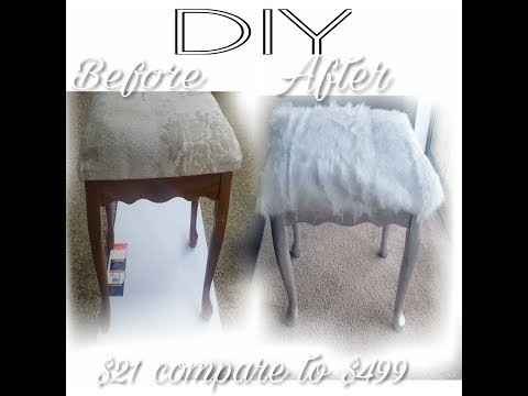 BEST DIY | MUST SEE | FAUX FUR STOOL