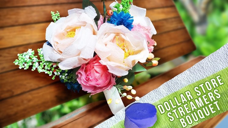 CHEAP DIY - Wedding Bouquet Made from Streamers