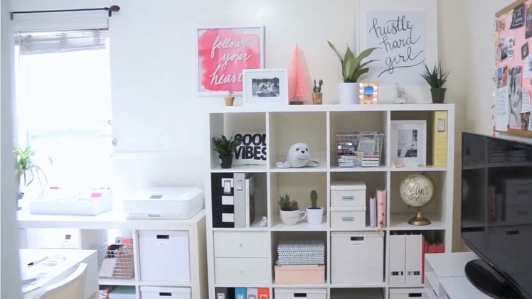 Craft Room Makeover Ikea Expedit Kallax Shelf Restyling and Organization