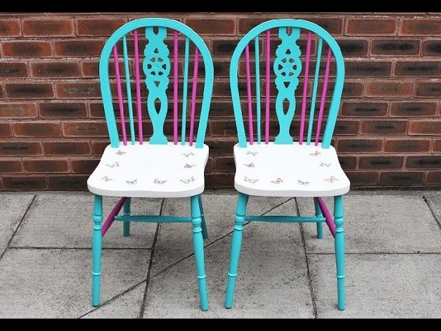 Decoupage refurbished chairs - Fast & Easy Tutorial - DIY