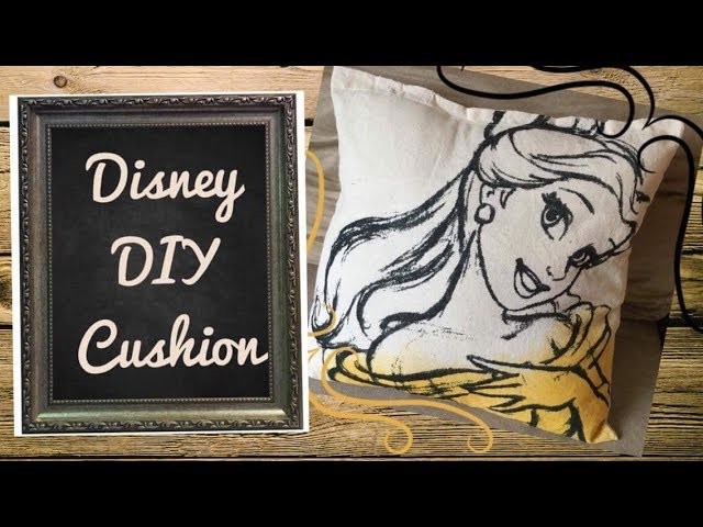Disney NO SEW cushion.pillow tutorial! #DIY #disney #beautyandthebeast #poundland