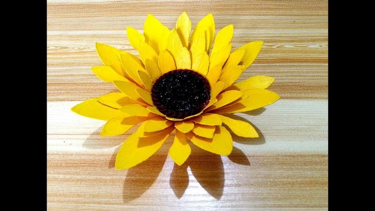 DIY# 64 Sunflower Made Of Recycled Paper Cups Best Out of Waste