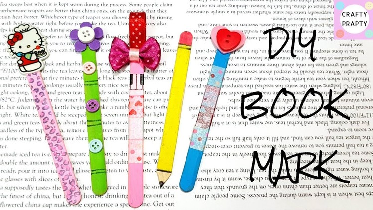 DIY Book Mark Tutorial.Book Mark with Popsicles Stick.DIY Back To School.Separadores de libros