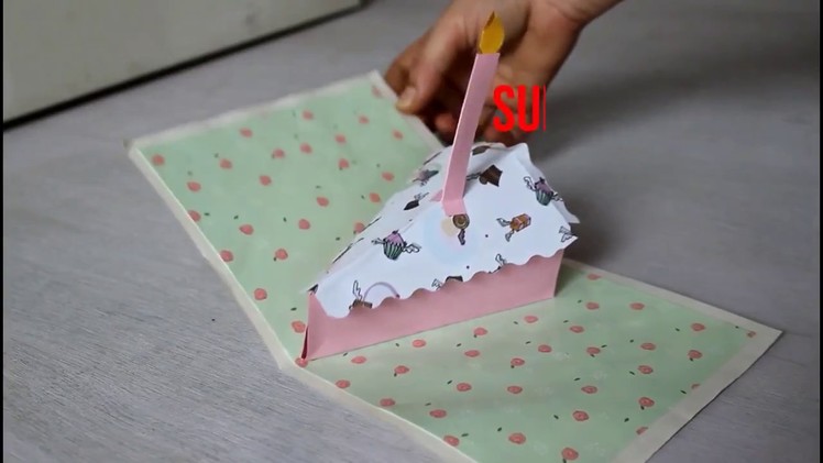 DIY:  CAKE POP UP CARD TUTORIAL | HOW TO MAKE CARD