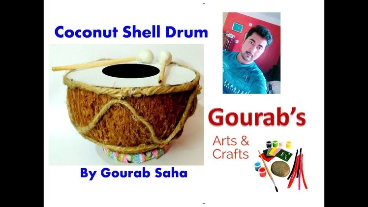 DIY || Coconut shell Drum or Tabla || Coconut Shell Craft || Waste Material Craft || Handicraft
