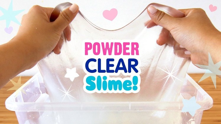 DIY CRYSTAL CLEAR Powder Slime!!! QUICK METHOD, NO BORAX!! DIY Giant Clear Slime