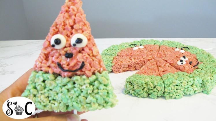 DIY Cute Watermelon Rice Krispie Treat Pops | Sweetwater Cakes