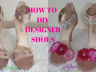 DIY DESIGNER SHOES WITH FLOWERS