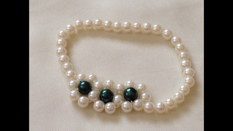 Diy Easy Pearl bracelet | beaded bracelet | beading | how to make pearl bracelet | easy tutorial