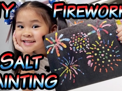 DIY Fireworks Salt Painting | Painting Fireworks with Salt & Watercolors | Fourth of July Crafts