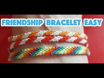 DIY Friendship bracelet tutorial easy - Pulseira da amizade