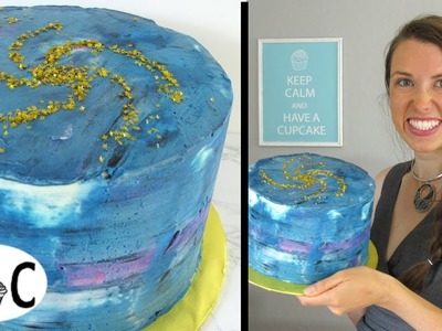 DIY GALAXY CAKE with BUTTERCREAM! Sweetwater Cakes