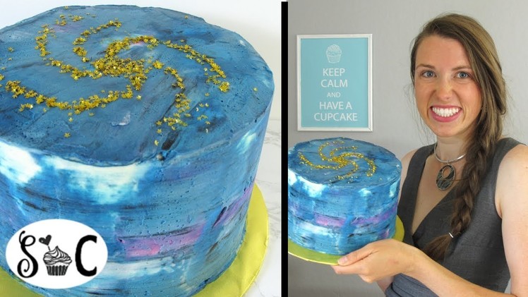DIY GALAXY CAKE with BUTTERCREAM! Sweetwater Cakes