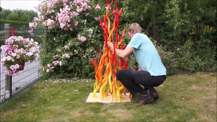 DIY garden idea: decorative fire sculpture tutorial