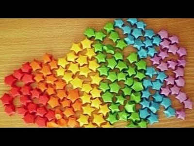 Diy-how to make 3D origami stars at home tutorial in hindi