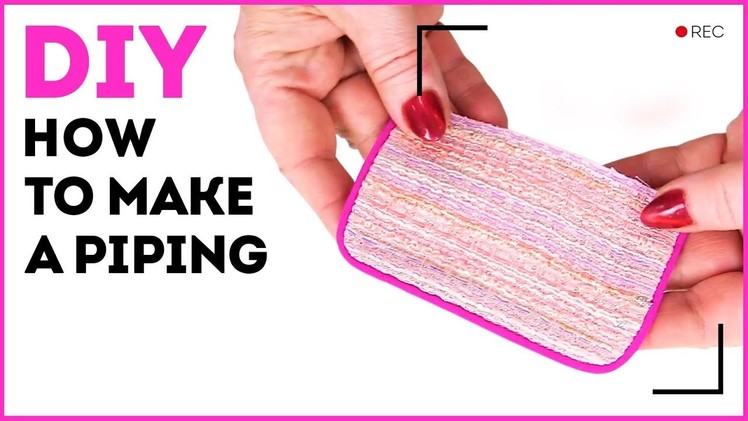 DIY: How to make a piping. Making a silk piping and a flap. Sewing tutorial.