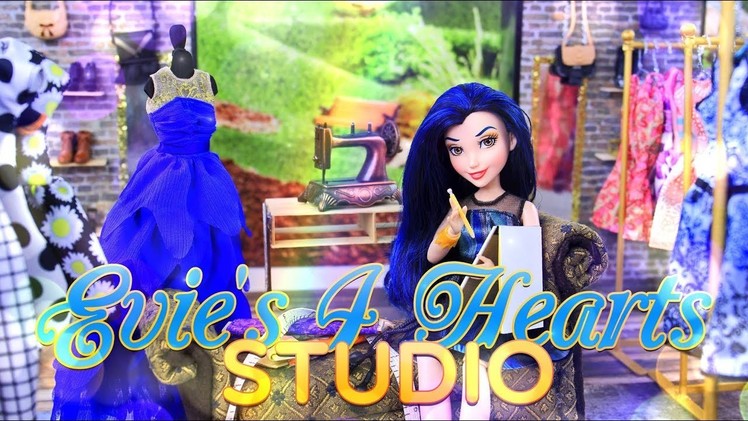 DIY - How to Make: Doll Room in a Box | Disney Descendants 2 | Evie's 4 Hearts Studio
