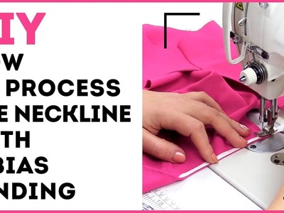DIY: How to process the neckline with a bias binding. Sewing tutorial for everyone.
