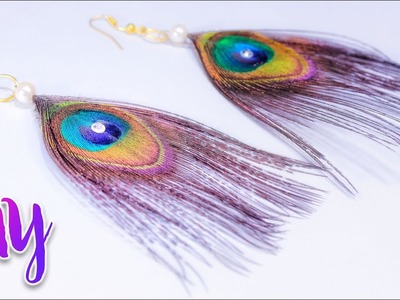 Diy ideas | how to make peacock earrings in just 1 minutes | Artkala 232