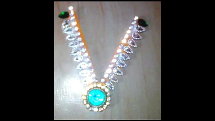 DIY Make easy paper necklace for home deities.  easy step by step tutorial