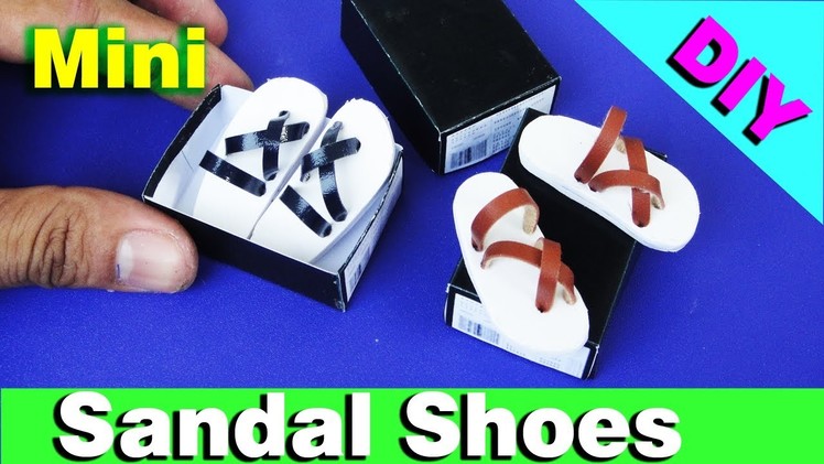 DIY Mini Shoes Toys #1 -  Realistic Sandal  SHOES  Dollhouse