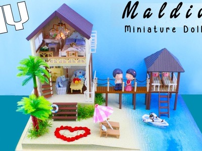 ???? DIY Miniature Dollhouse Kit with Music and Lights "Maldives Island" ♥ DarlingDolls Miniature
