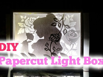 DIY Paper-cut Light Box Beauty and The Beast