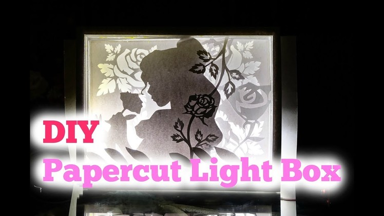 DIY Paper-cut Light Box Beauty and The Beast