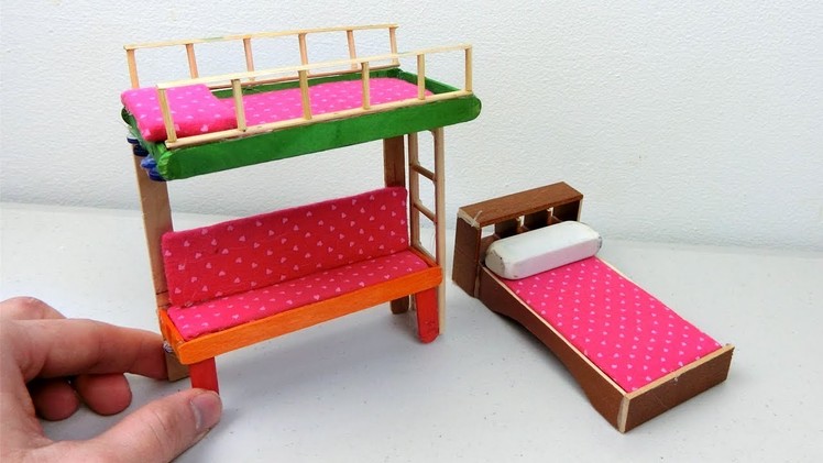 DIY Popsicle Stick Bunk Bed #4 | Easy DIY & Craft Project