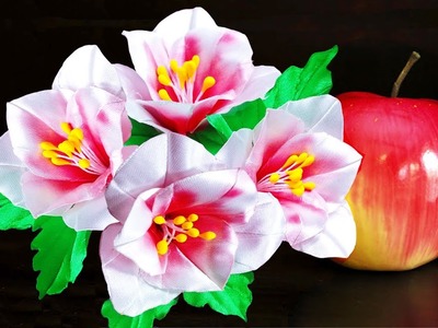 DIY Ribbon flower tutorial,Kanzashi flower,How to,Yesy Make