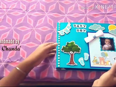 DIY | Scrapbook Album | Baby boy theme | Handmade by Chanda Craft Gallery