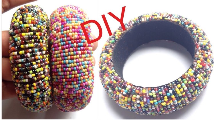 DIY Silk Thread Bangle! How to Make Seed Bead Bangles At Home! Latest silk thread bangles