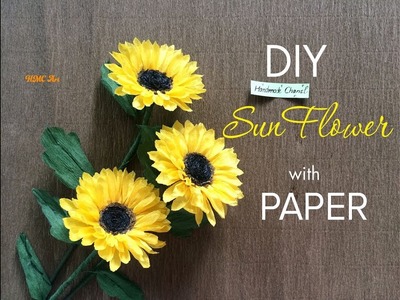 Diy Sunflower paper tutorial  - HMC Art