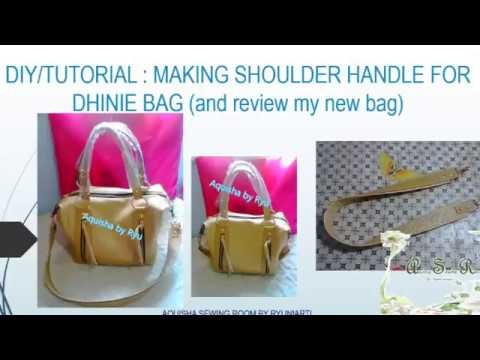 DIY. TUTORIAL MAKING shoulder handle for dhinie bag ( Cara membuat tali tas )