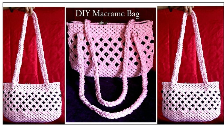 DIY Tutorial of Easy Handmade Macrame Bag|Design#4| Ladies Bag|How to make Macrame Bag.purse