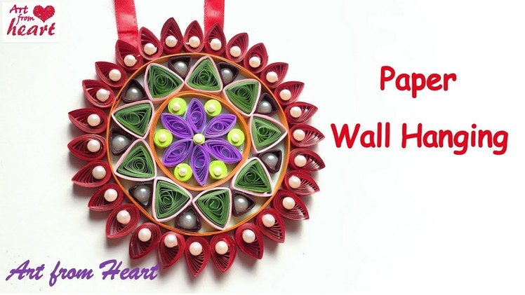 DIY - Wall Hanging from Paper.quilling craft.paper craft. Home decoration idea